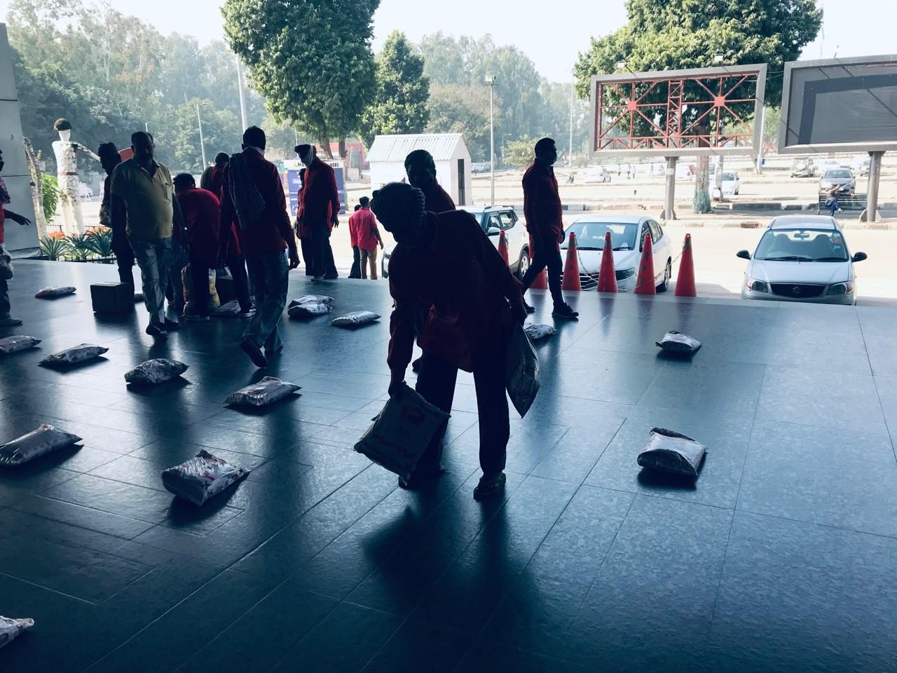 COVID-19 relief distribution, Chandigarh Railway Station