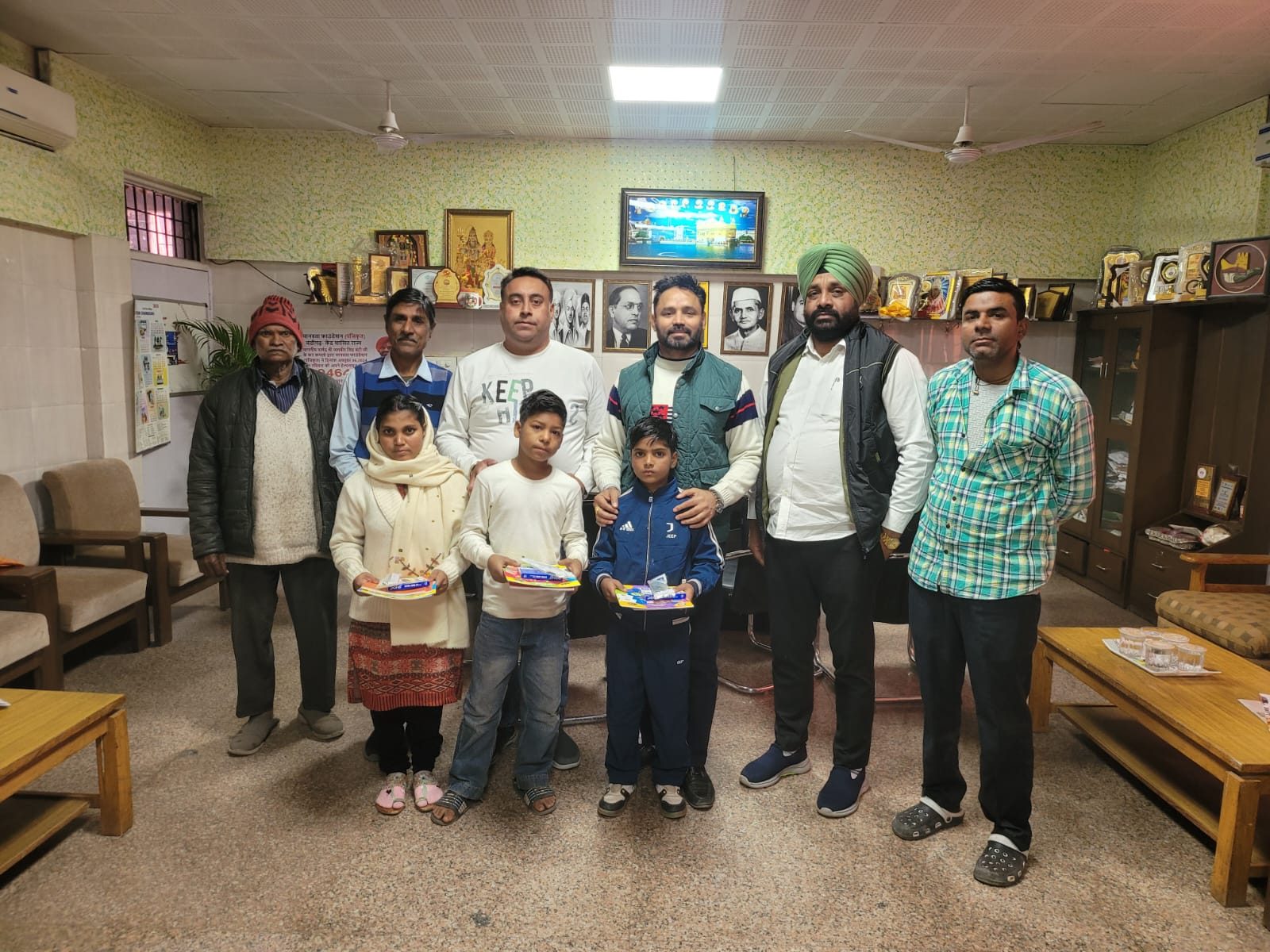 School essentials distribution, Sector 53